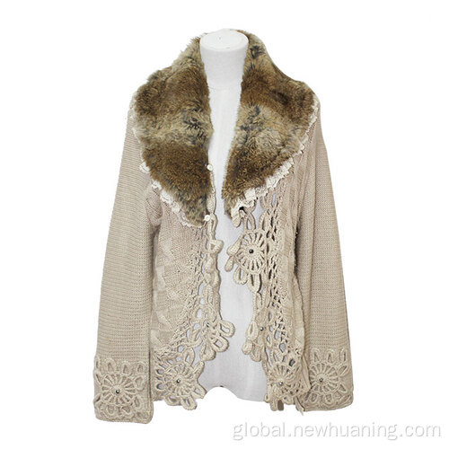plus size cardigans winter fur collar shawl coat Manufactory
